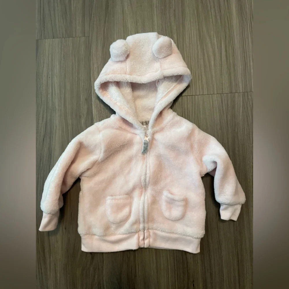 Carters fleece baby girl Adorable Baby Owl Dress and Hoodie Set size 3 months